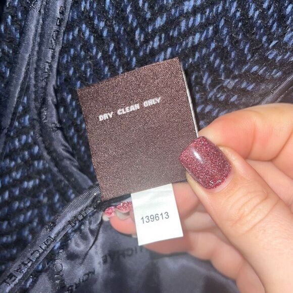 ✨Michael Kors Men's Blue Pike Slim-Fit Wool-Blend Coat Jacket Size Large✨ - Picture 8 of 9